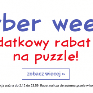 Cyber Week w aleMaluch.pl dodatkowy rabat 7% na puzzle