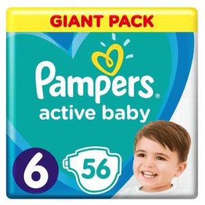 Pampers Active Baby Pieluchy 6 Extra Large 56 sztuk -21%