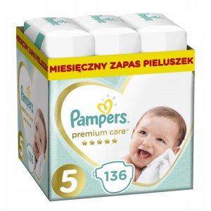 PAMPERS Pieluchy PREMIUM Care 5 Junior 136 szt. -27%