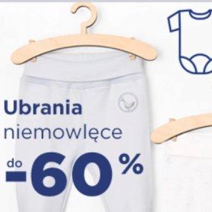 Ubrania niemowlęce do -60%