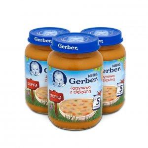 Gerber - 3 x Gerber - Obiadek zupka jarzynowa z cielęciną w super cenie