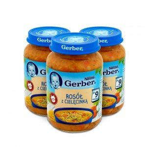 Gerber - 3 x Gerber - Zupka rosołek z cielęcinką w super cenie