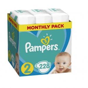 Pampers Active Baby Pieluchy rozmiar 2 Mini 228 sztuk zapas na miesiąc