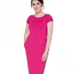 Sukienka dla kobiety w ciąży Milky Way krótki rękaw-różowa -30%