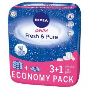 Nivea - Chusteczki Baby Fresh Pure 4 x 63 sztuk