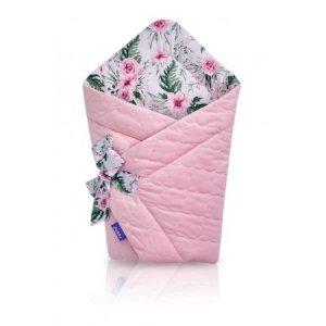 JUKKI Rożek niemowlęcy - Velvet pikowany różowy, bawełna In Garden Pink -16%