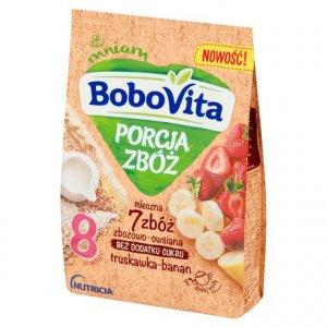 Bobovita - Kaszka mleczna 7 zbóż zbożowo-owsiana truskawka-banan
