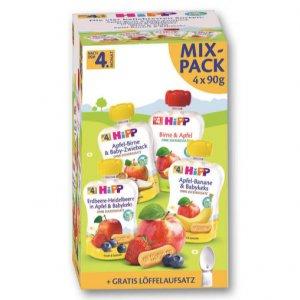 Hit cenowy - HIPP Mix musów owocowo-zbożowych BIO z łyżeczką, czteropak