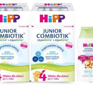 HIPP Zestaw mleko Combiotic 2 BIO+płyn do kąpieli 3 Junior lub 4 Junior,