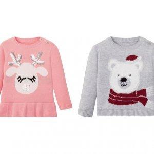 Hit cenowy - LUPILU® Sweter niemowlęcy dziewczęcy z motywem świątecznym, 1 sztuka