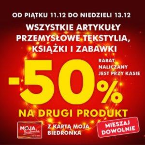 Zabawki, książki, artykuły przemysłowe i tekstylia w Biedronce -50%
