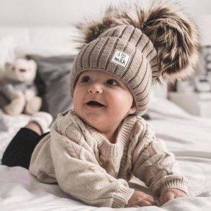 Zimowa czapka dziecięca z pomponami -15%