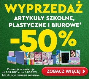 Artykuły szkolne,plastyczne i biurowe w Biedronce -50%