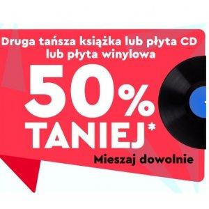 Druga tańsza książka lub płyta CD w Biedronce -50%