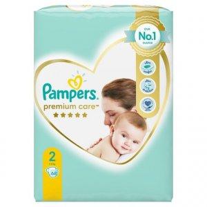 Pampers - Pieluchy Premium Care 2 waga 4-8 kg jednorazowe  0,63zł / szt