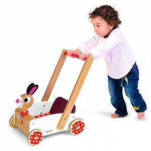 SZALONY KRÓLIK drewniany wózek na zabawki Janod -20%