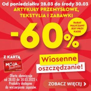 Artykuły przemysłowe, tekstylia i zabawki w Biedronce -50%