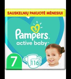 Pampers Active Baby, rozmiar 7, 116 szt, 15kg -17%