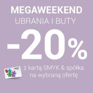 Mega weekend i 20% rabatu na ubrania i buty z kartą SMYK & spółka