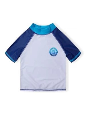 Zdjęcie produktu Biała koszulka kąpielowa z filtrem UV dla małego chłopca Minoti