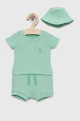 Zdjęcie produktu GAP komplet bawełniany niemowlęcy kolor zielony Gap
