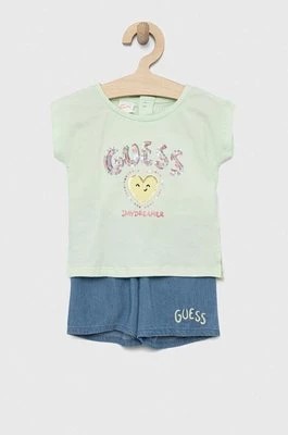 Zdjęcie produktu Guess komplet niemowlęcy kolor turkusowy