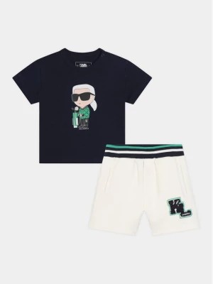 Zdjęcie produktu Karl Lagerfeld Kids Komplet t-shirt i spodenki Z30130 M Kolorowy Regular Fit
