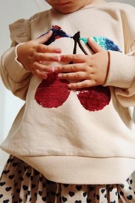 Zdjęcie produktu Konges Sløjd bluza dziecięca kolor beżowy z aplikacją