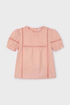 Zdjęcie produktu Mayoral bluzka bawełniana dziecięca kolor beżowy gładka