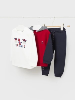 Zdjęcie produktu Mayoral Komplet bluza, bluzka i spodnie 2.875 Czerwony Regular Fit