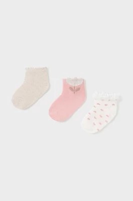 Zdjęcie produktu Mayoral skarpetki niemowlęce 3-pack kolor różowy
