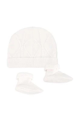 Zdjęcie produktu Michael Kors czapka i kapcie niemowlęce kolor biały