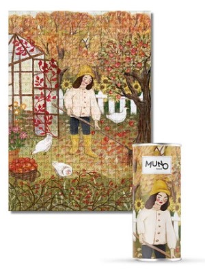 Zdjęcie produktu Muno Puzzle Spadające Jabłka by Asia Spettel 500 el. w ozdobnej tubie MUNO puzzle