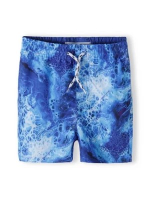 Zdjęcie produktu Niebieskie szorty kąpielowe dla chłopca z nadrukiem wody Minoti