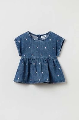 Zdjęcie produktu OVS bluzka niemowlęca kolor niebieski z nadrukiem