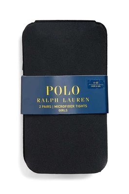 Zdjęcie produktu Polo Ralph Lauren rajstopy dziecięce 2-pack kolor czarny