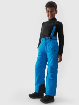 Zdjęcie produktu Spodnie narciarskie z szelkami membrana 8000 chłopięce - turkusowe 4F