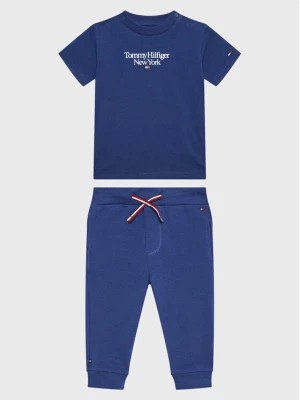 Zdjęcie produktu Tommy Hilfiger Komplet t-shirt i spodnie Essential KN0KN01555 Granatowy Regular Fit