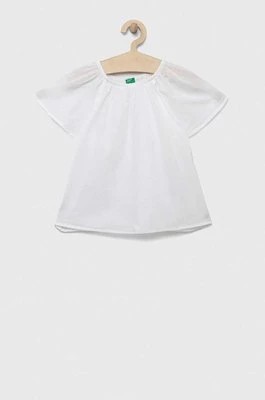 Zdjęcie produktu United Colors of Benetton bluzka bawełniana dziecięca kolor biały
