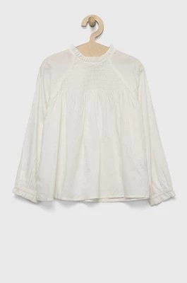 Zdjęcie produktu United Colors of Benetton bluzka dziecięca kolor biały gładka
