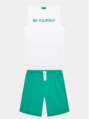 Zdjęcie produktu United Colors Of Benetton Komplet t-shirt i spodenki 3096CK005 Biały Regular Fit