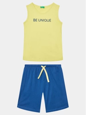 Zdjęcie produktu United Colors Of Benetton Komplet t-shirt i spodenki 3096CK005 Żółty Regular Fit