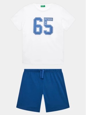 Zdjęcie produktu United Colors Of Benetton Komplet t-shirt i spodenki 3096CK006 Biały Regular Fit